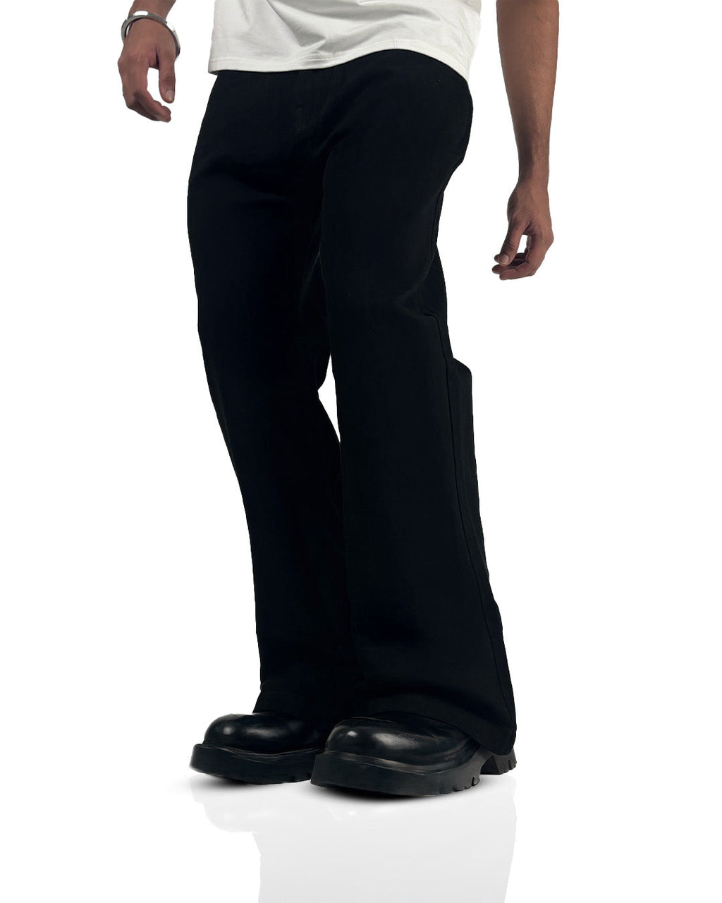 Black Wide Flared Jeans