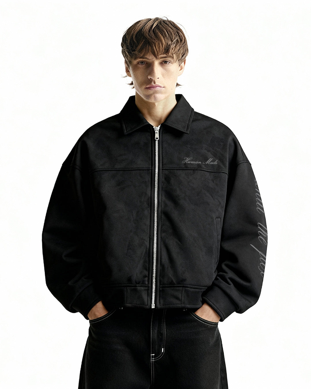 HUMAN MADE BLACK SUEDE JACKET