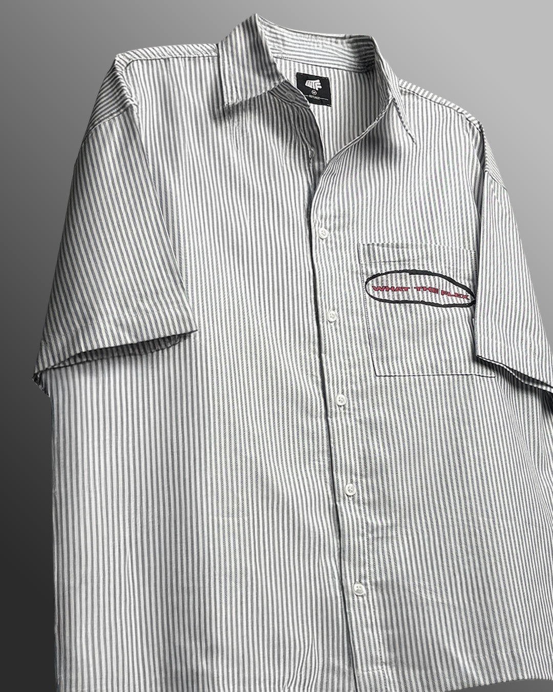 Classic Black Half Sleeves Striped Shirt