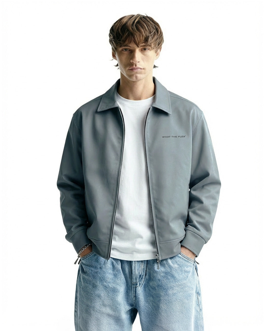 LUCID DREAMS GREY COTTON JACKET