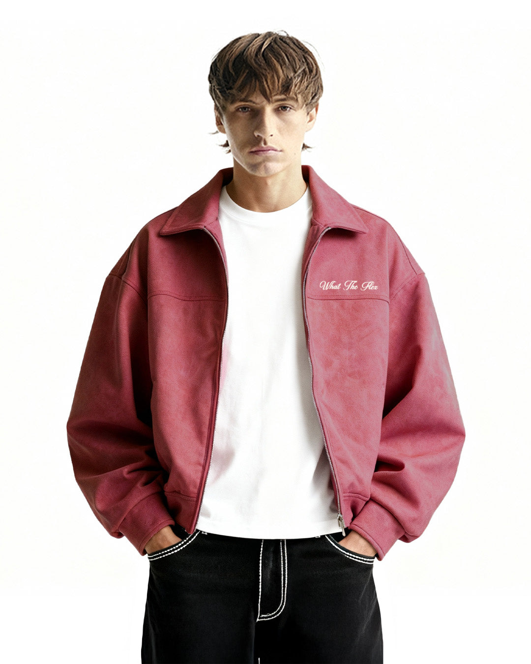 LIFE'S NICE CORAL  SUEDE JACKET