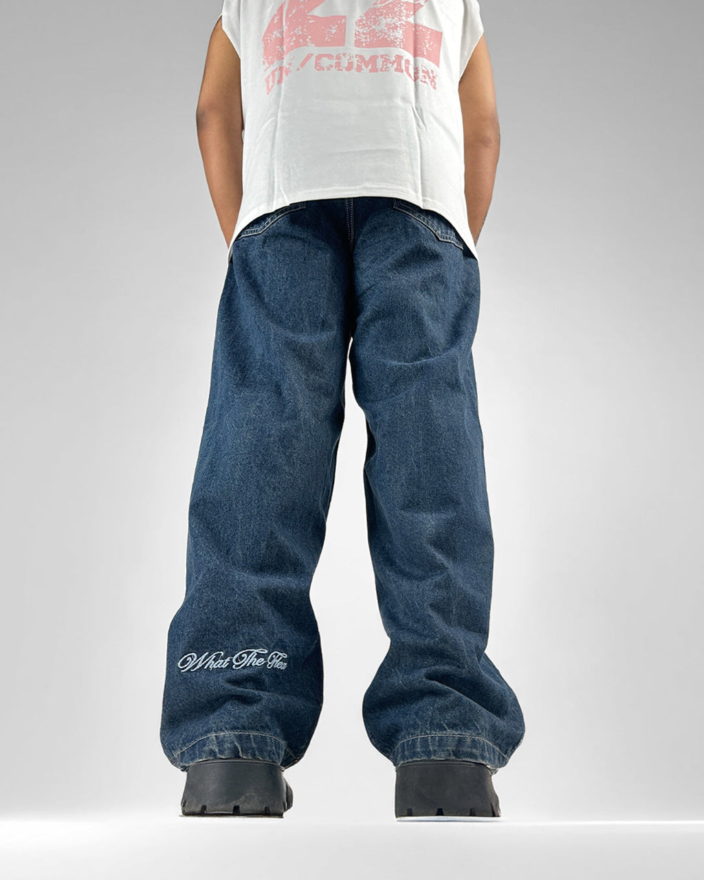 Phantom Blue Baggy Denim Jeans