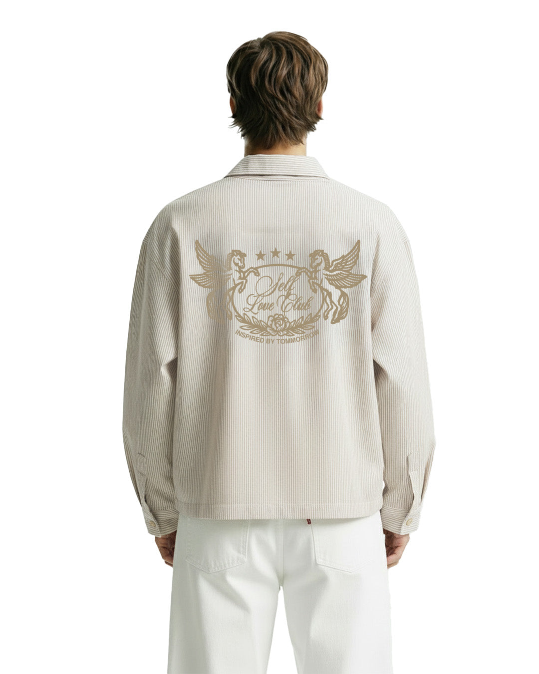 Self Love Club Yellow & White Full Sleeves Striped Shirt