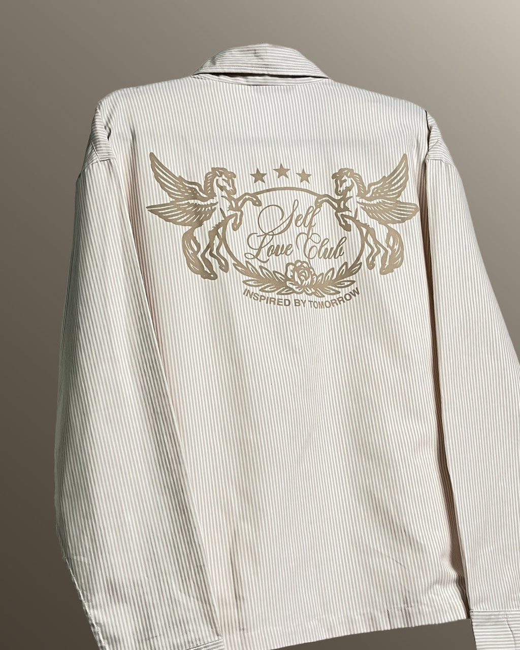 Self Love Club Yellow & White Full Sleeves Striped Shirt